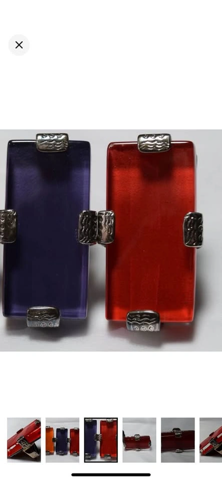 Huge Large Red METAL POINTUS Statement Ring Rare Size 7 - photo 2