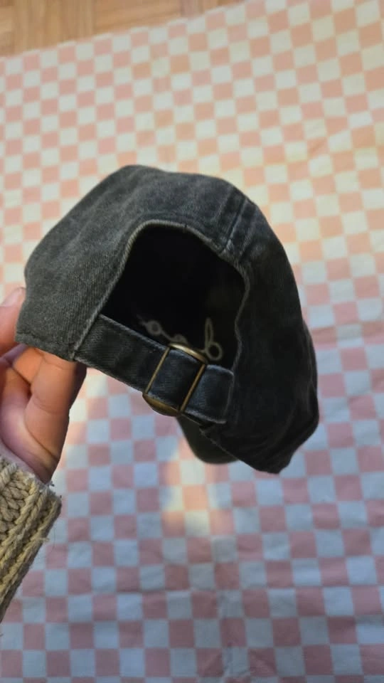 dog mom baseball hat vintage dark wash - photo 2