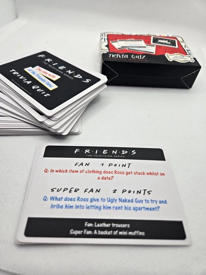 Friends card trivia game