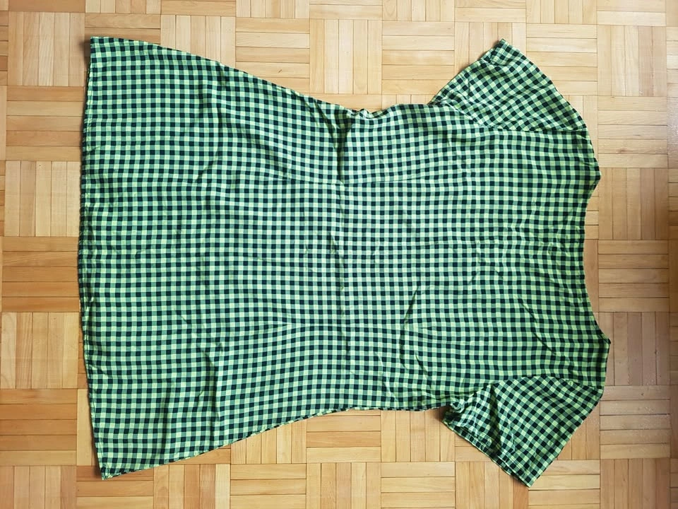 green checkered Motel XL y2k button dress - photo 4