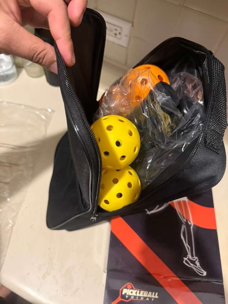 Pickleball Paddles Set of 2 USAPA Approved with 4 Balls and Bag - photo 3
