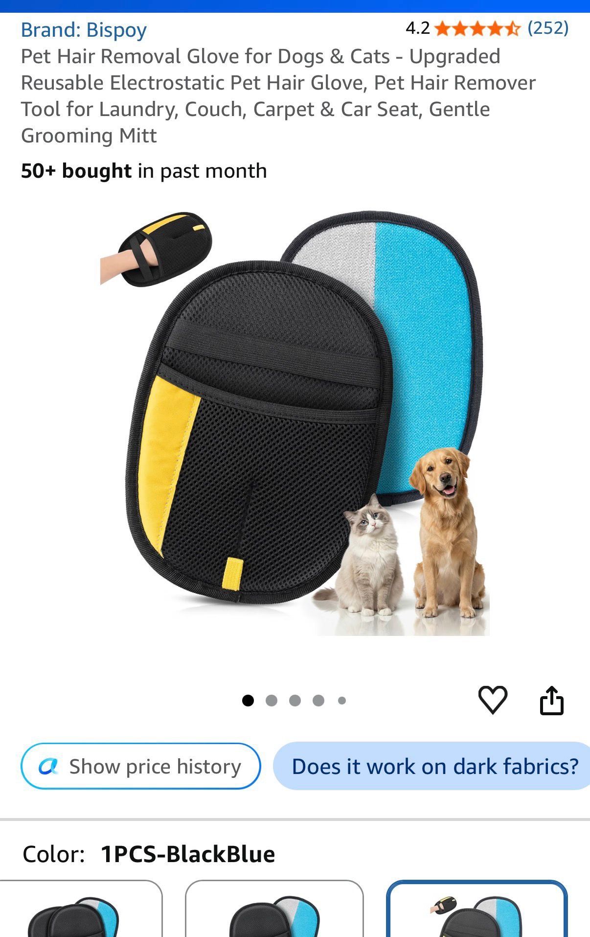 Pet Hair Removal Glove for Dogs & Cats - photo 2
