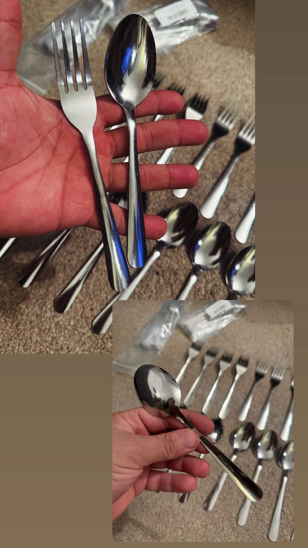 16-Piece Stainless Steel Silverware Set (8 Spoons, 8 Forks) - photo 5