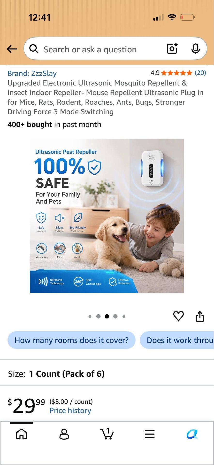 Ultrasonic Mosquito & Insect Repellent Indoor Plug-in - photo 5