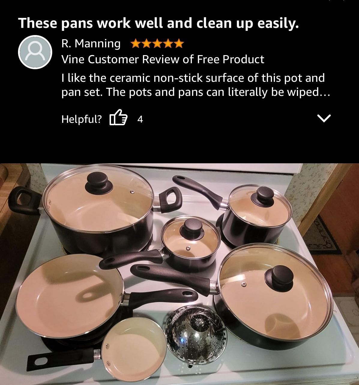11-Piece Ceramic Non-Stick Pots and Pans Set - photo 4