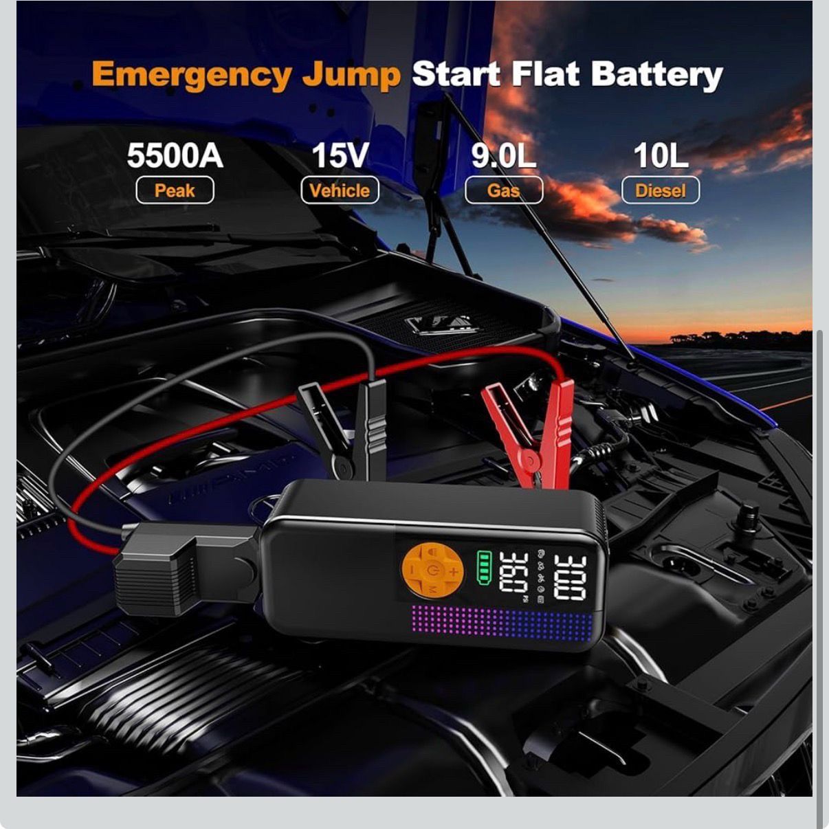 5500A Jump Starter with Air Compressor & Tire Inflator - photo 4