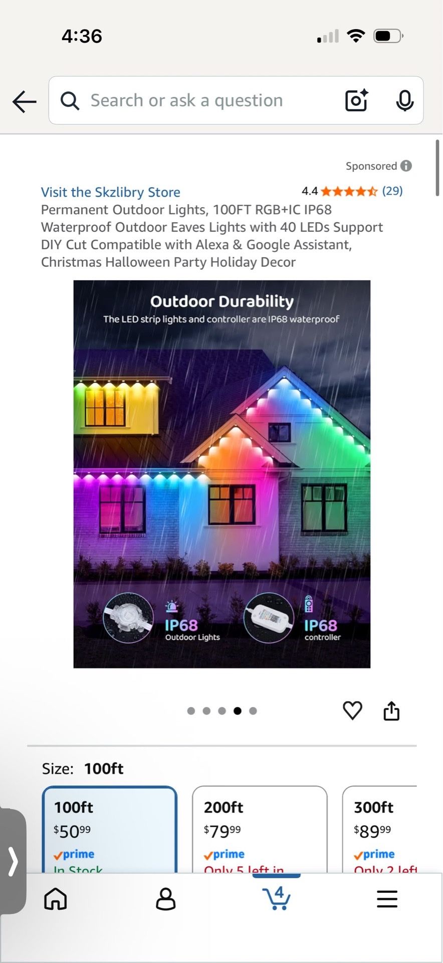 104FT Permanent Outdoor RGB Smart Lights - photo 3