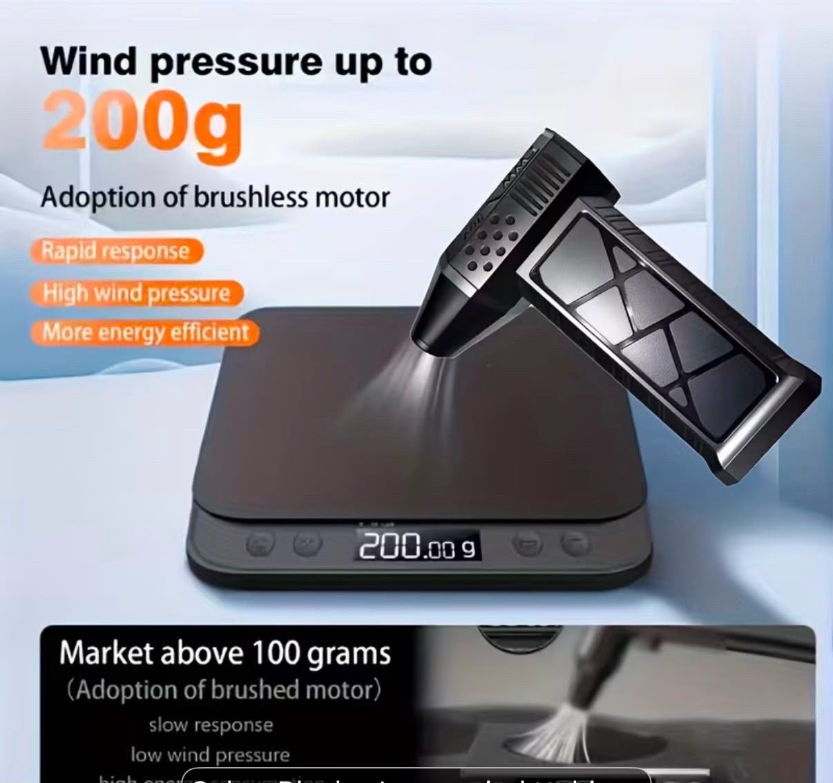 Wireless 150,000 RPM High Power Compressed Air Dust Collector - photo 5