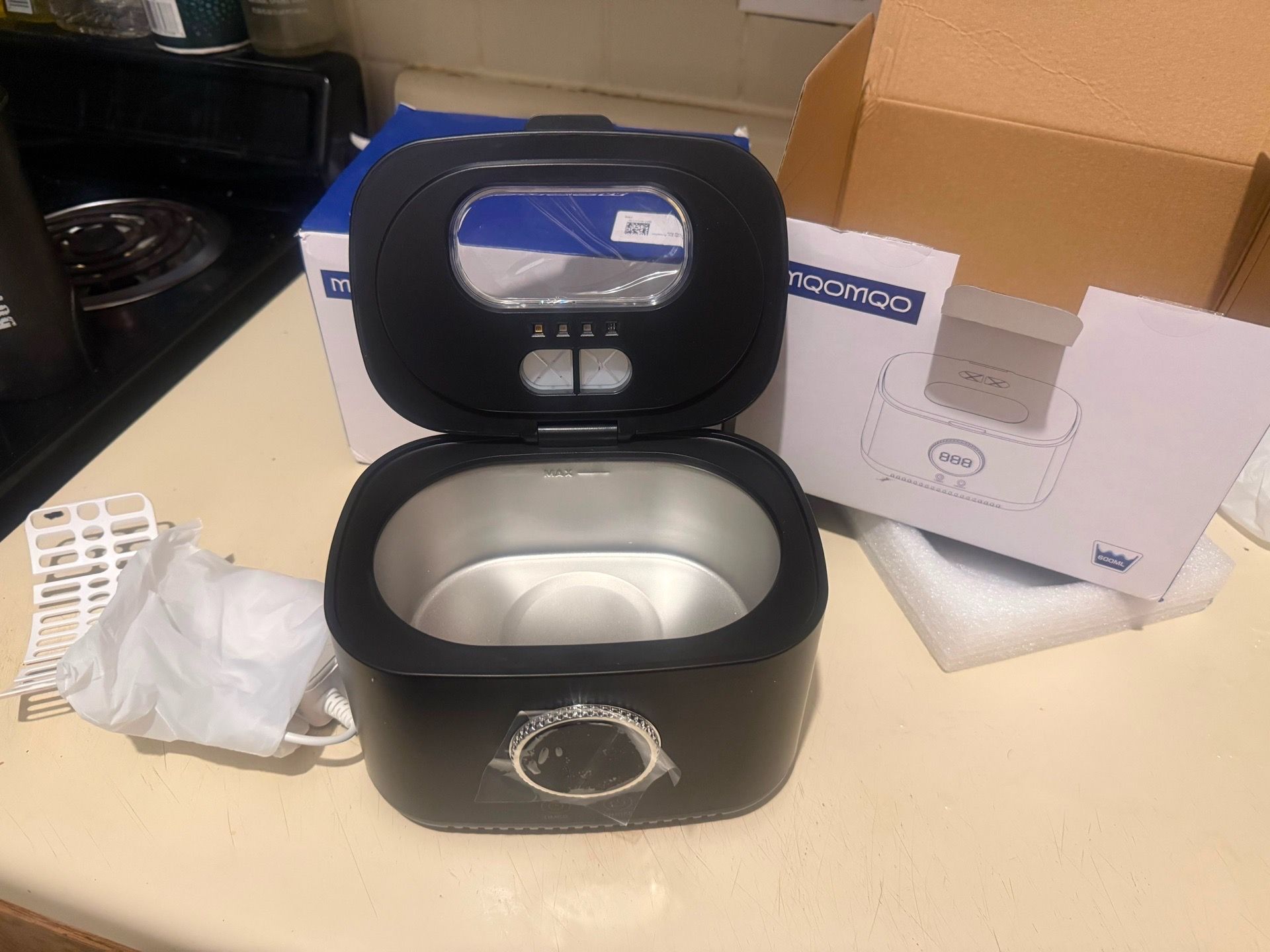 Ultrasonic Jewelry Cleaner 47kHz 20 oz with UV Light