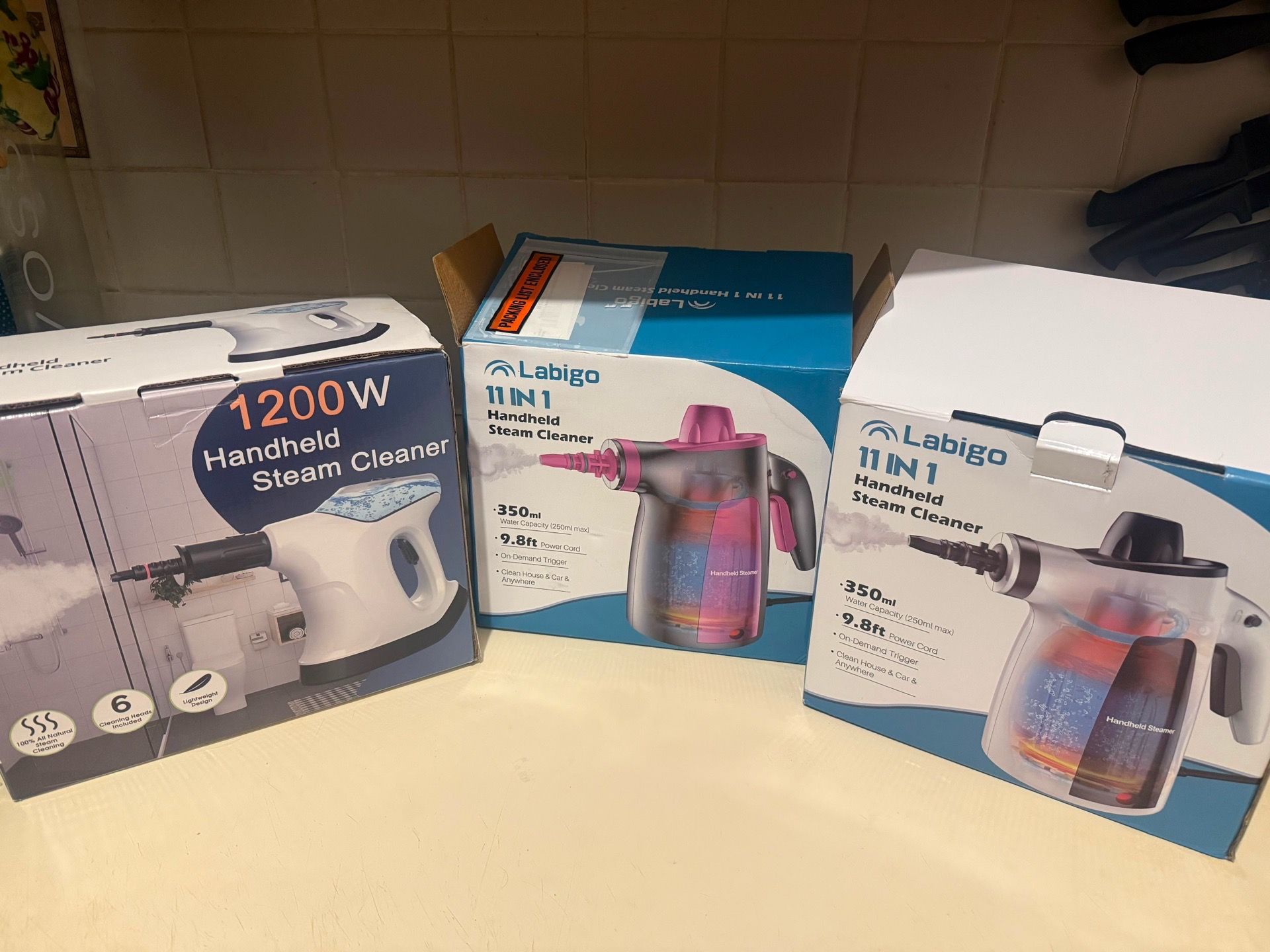 Handheld Steam Cleaner with 9 Accessories & Safety Lock