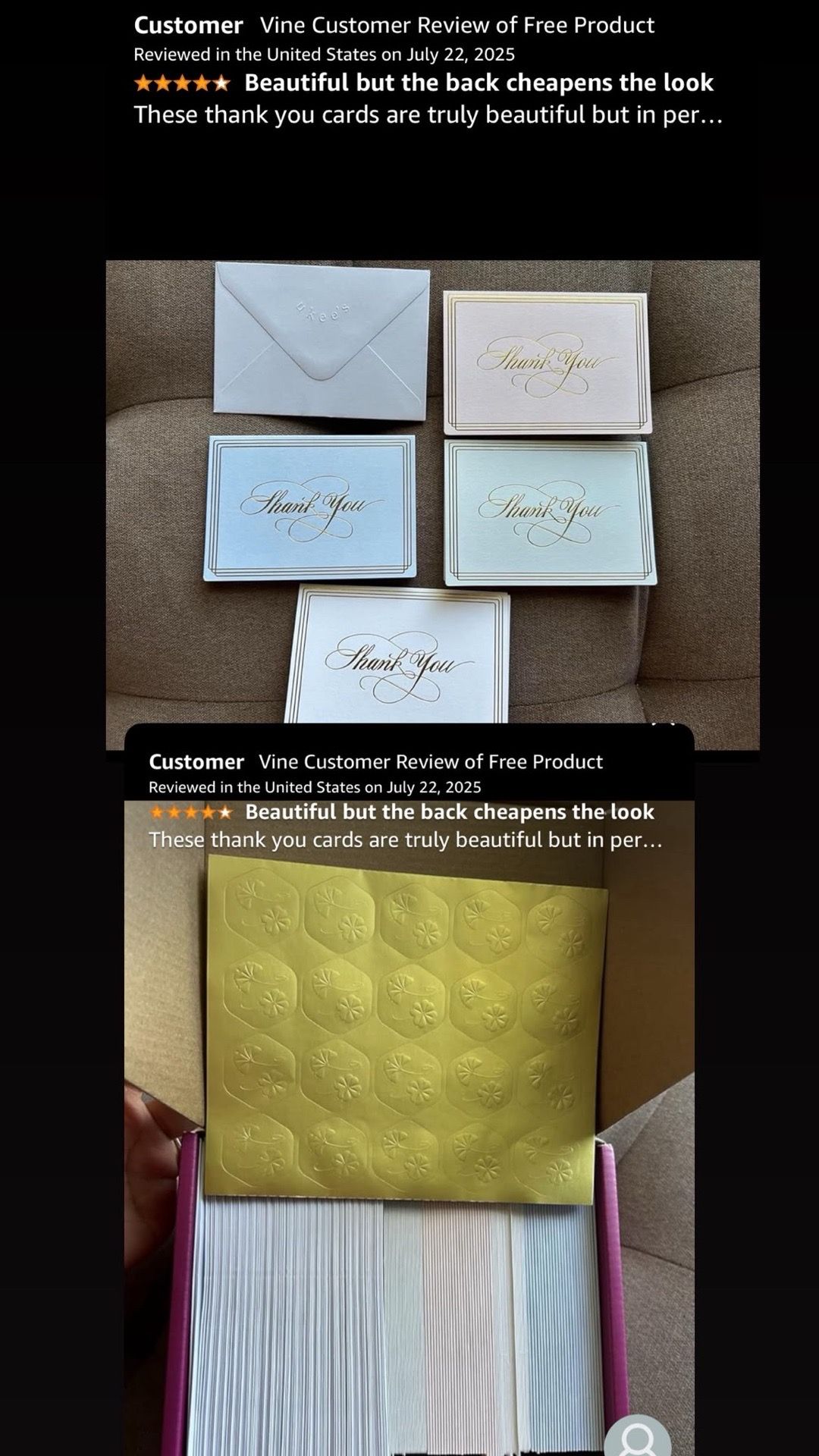 100-Pack Thank You Cards with Envelopes and Stickers