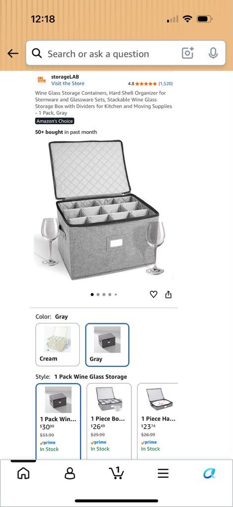 Glass Storage Box with Dividers, Holds 12 - photo 4