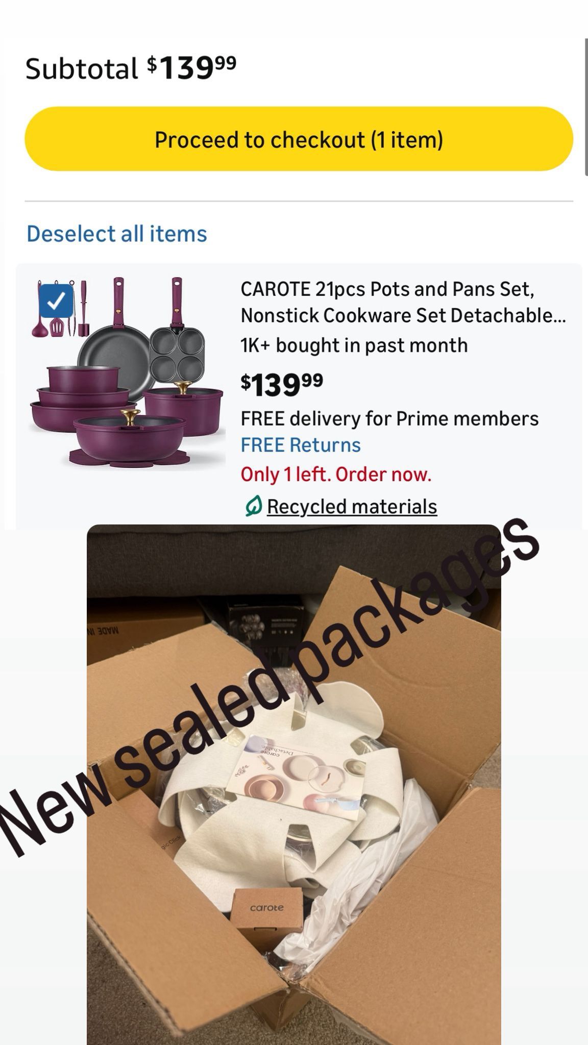 Nonstick Cookware Set with Detachable Handles - photo 3