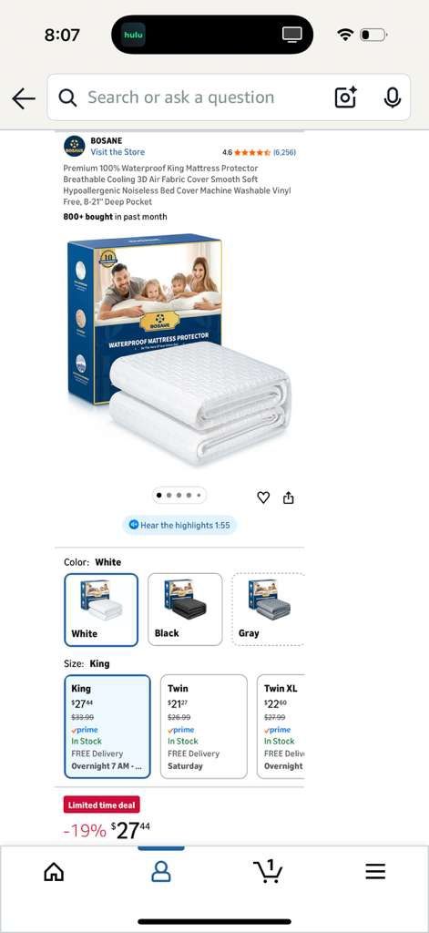 100% Waterproof King Mattress Protector Breathable Cover - photo 5