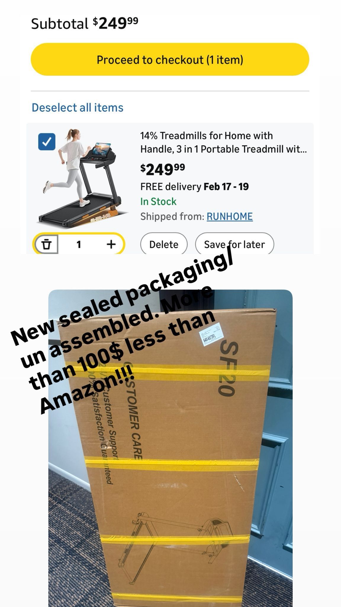 3-in-1 Foldable Treadmill with Incline and 12 Programs