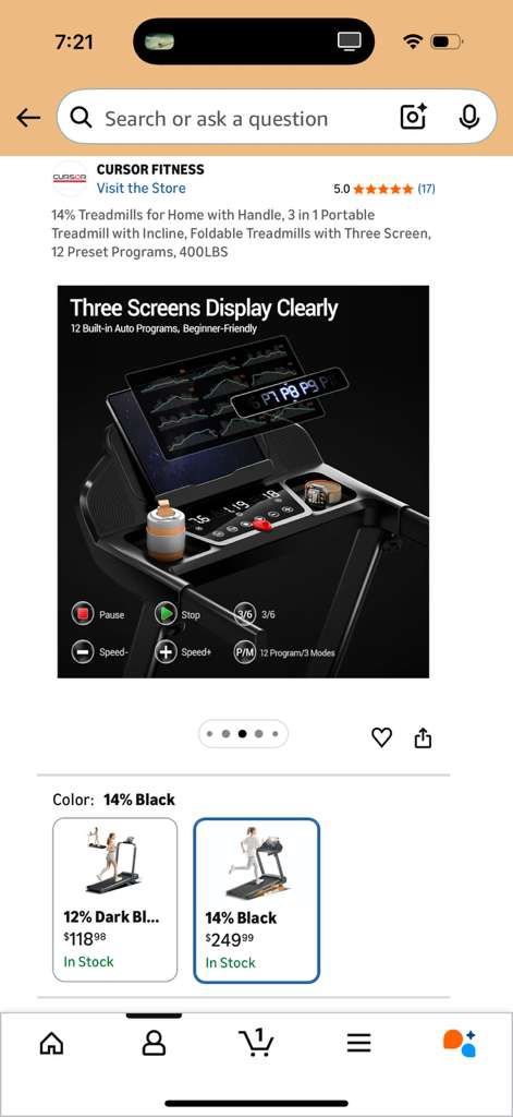 3-in-1 Foldable Treadmill with Incline and 12 Programs - photo 3