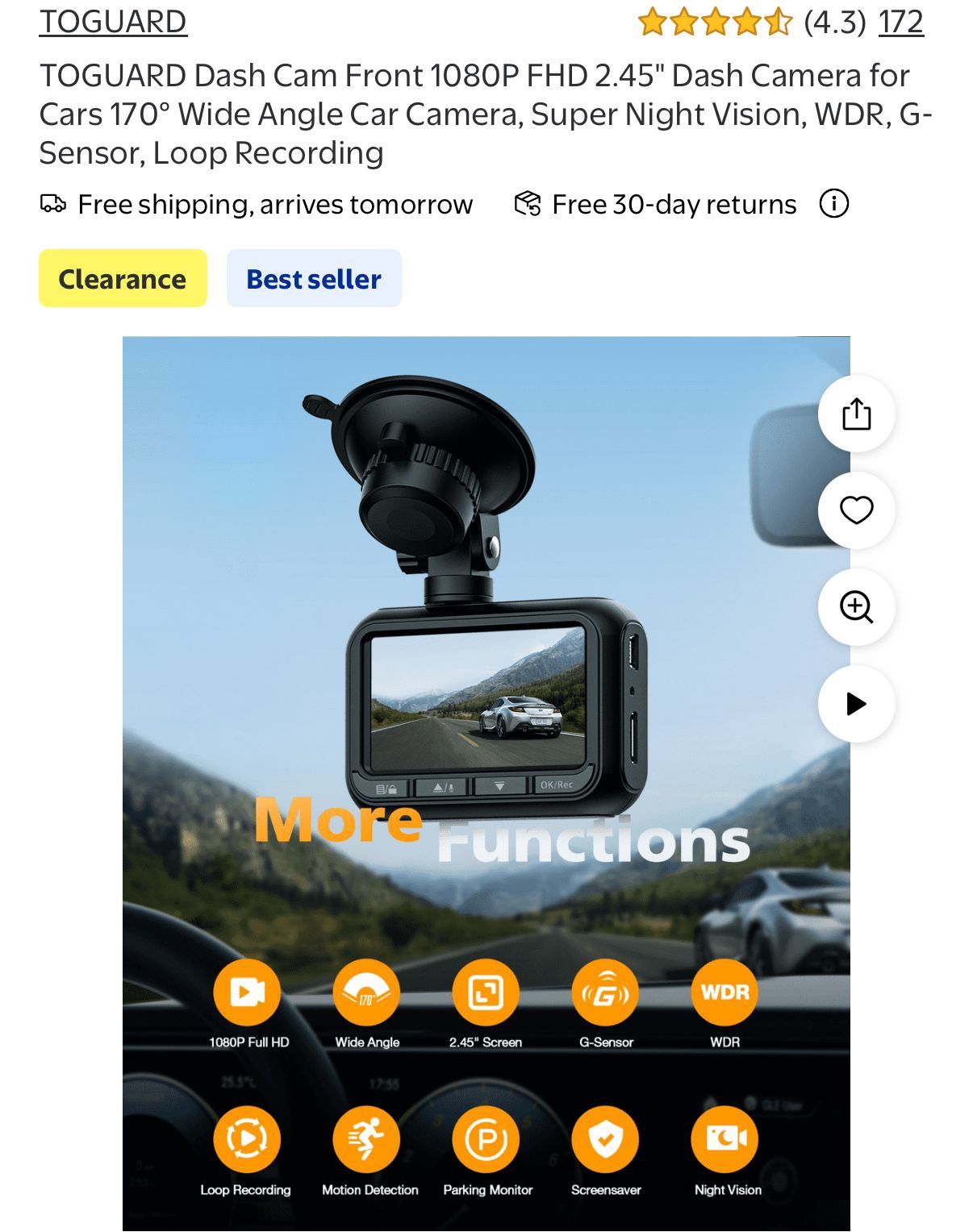 Dash Cam Front 1080P FHD 2.45" Dash Camera - photo 4