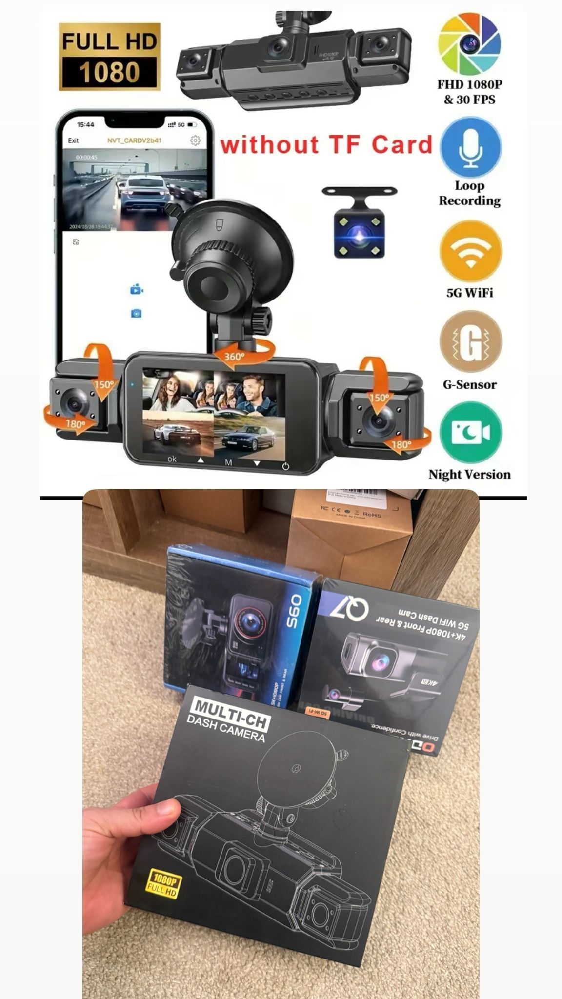 4-Channel 1080P Dash Cam 360° Panoramic View - photo 4