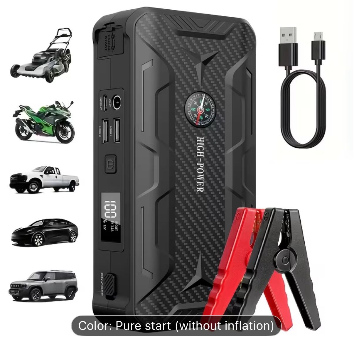10000A Portable Car Battery Jump Starter & Charger - photo 5