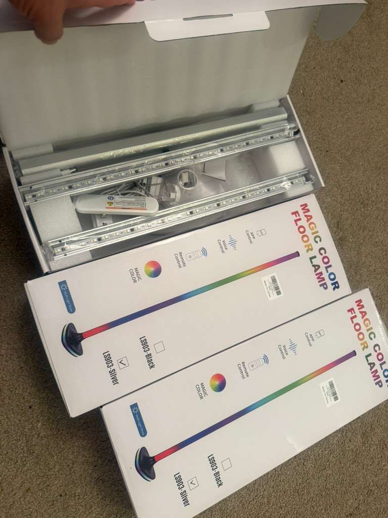 Smart RGB LED Corner Floor Lamp with Remote and App - photo 5