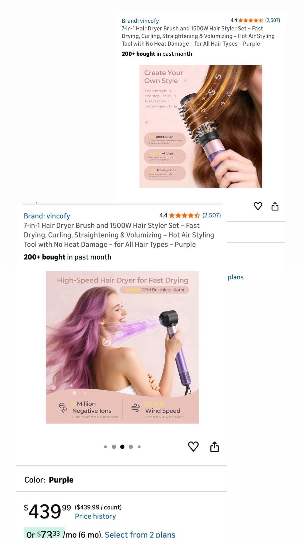 7-in-1 Hair Dryer Brush and 1500W Hair Styler Set - photo 5