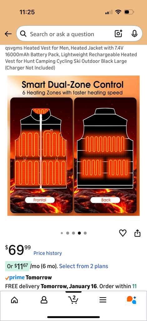 Heated Vest with 16000mAh Battery Pack - Unisex - photo 4