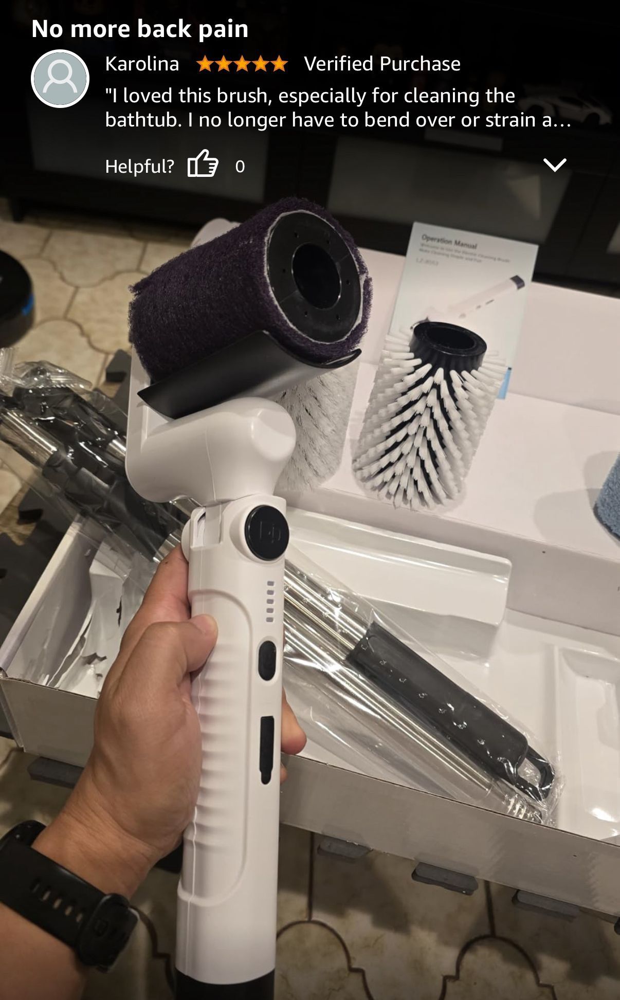 Roller Electric Spin Scrubber - 2-Speed Cordless Power Brush - photo 5