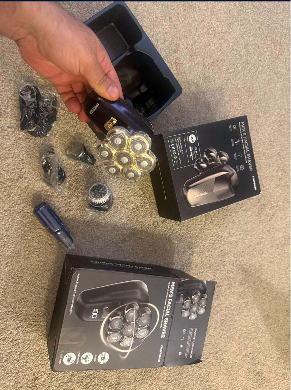7D Electric Head Shaver - 5-in-1 Grooming Kit - photo 2