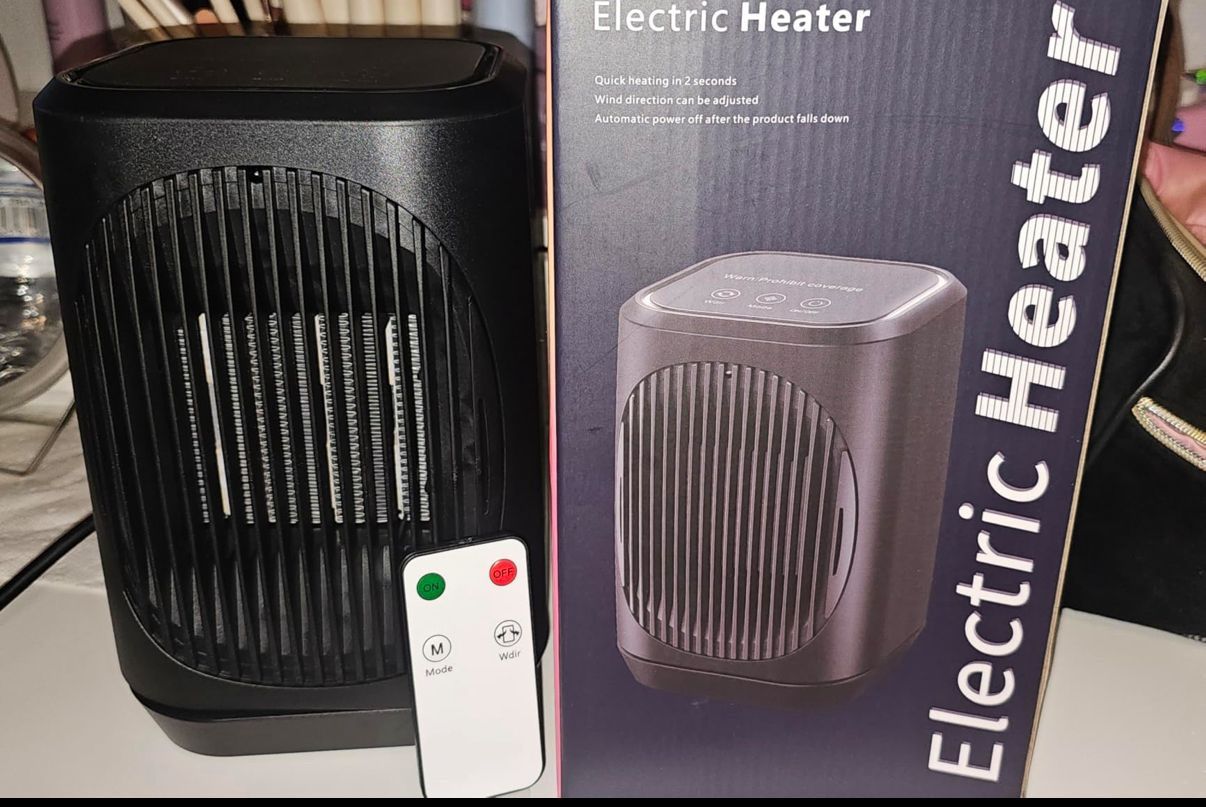 Portable Electric Space Heater with Remote and Oscillation - photo 2