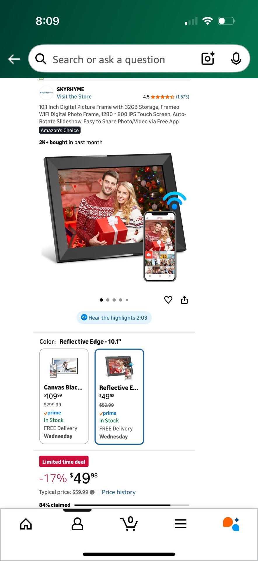 10.1 Inch Frameo WiFi Digital Picture Frame with 32GB - photo 4