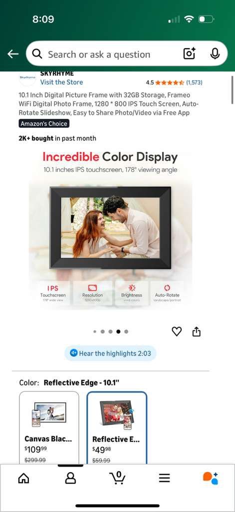 10.1 Inch Frameo WiFi Digital Picture Frame with 32GB - photo 5