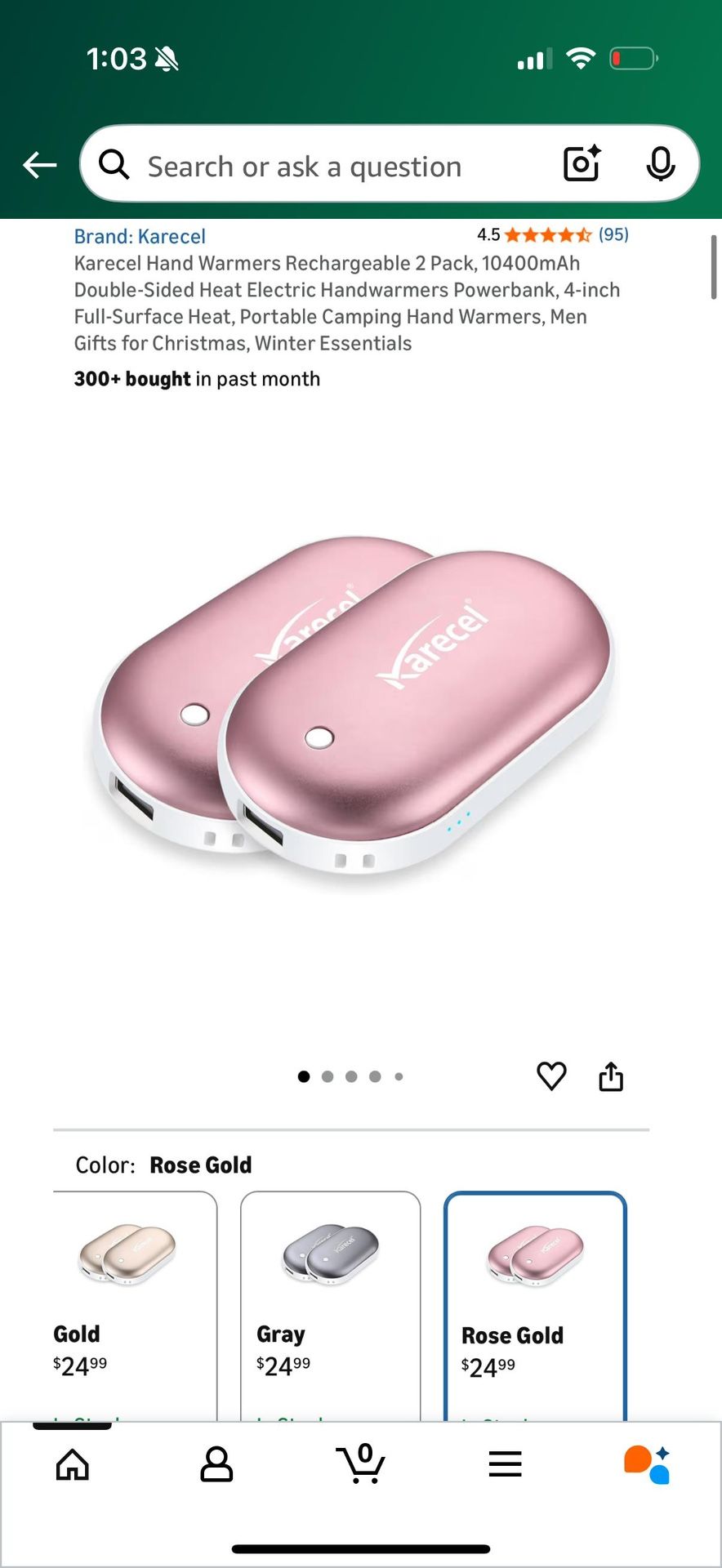 2-Pack Rechargeable Hand Warmers 10400mAh Powerbank - photo 4