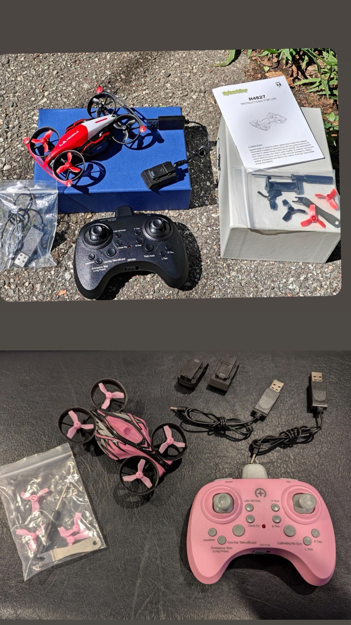 2-in-1 Mini Indoor RC Drone & Flying Car with Track Set - photo 3