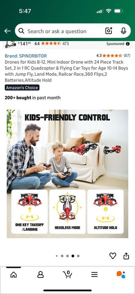 2-in-1 Mini Indoor RC Drone & Flying Car with Track Set - photo 4