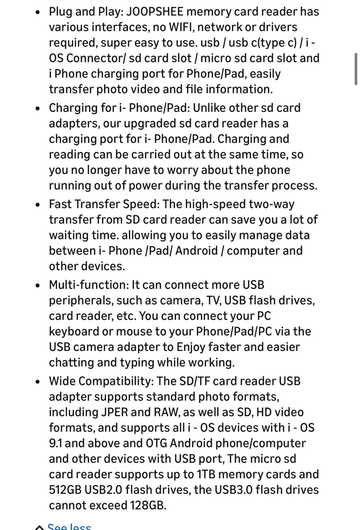 5-in-1 Memory Card Reader USB OTG Adapter for Phone/Tablet - photo 5