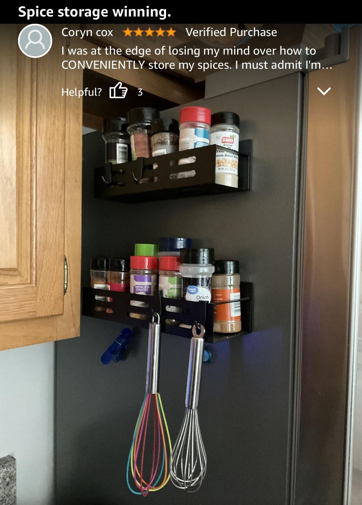 2 Magnetic Spice Storage Racks for Fridge and Oven - photo 4
