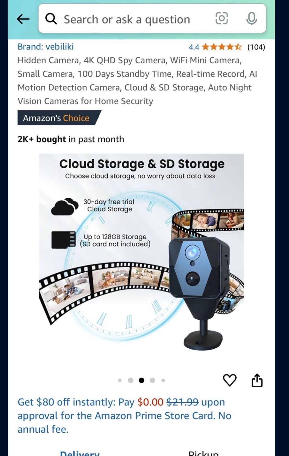 4K WiFi Indoor Security Camera with 100-Day Battery - photo 4