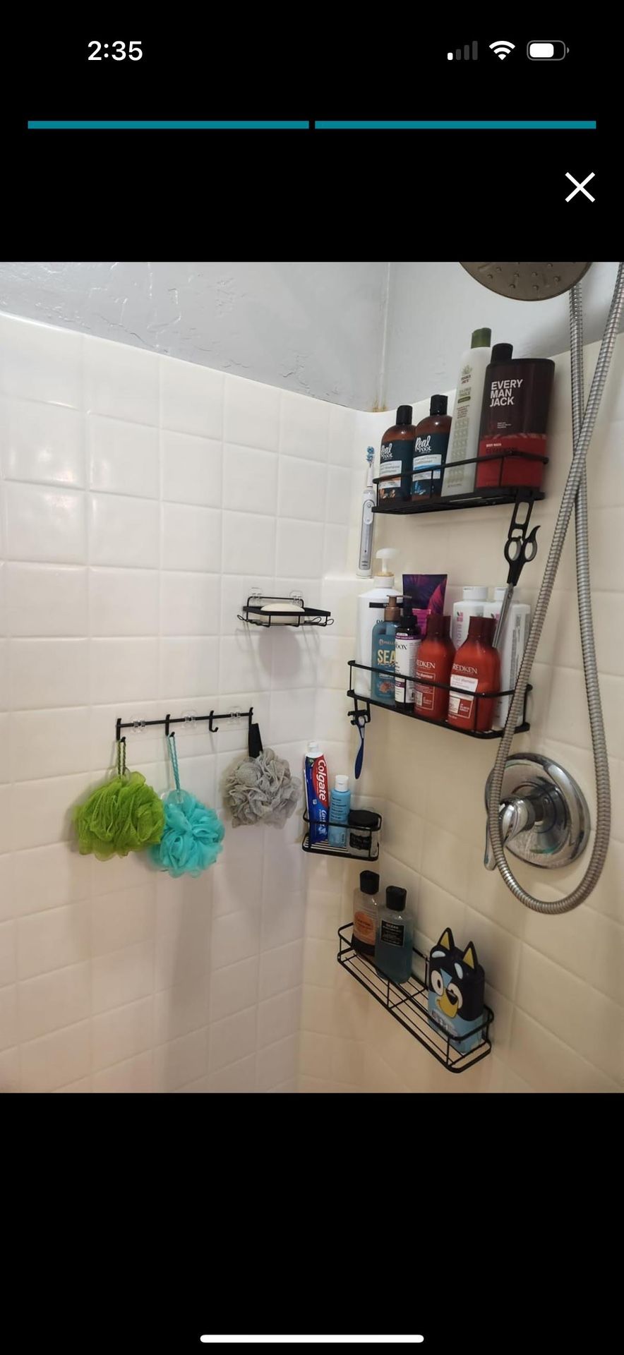 6 Pack Rustproof Shower Caddy - No Drilling Bathroom Shelves - photo 4