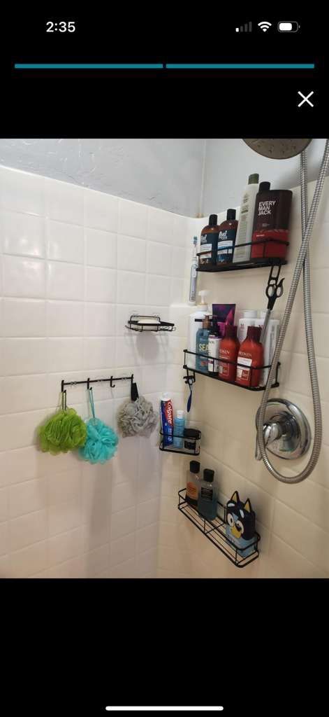 6 Pack Rustproof Shower Caddy - No Drilling Bathroom Shelves - photo 5
