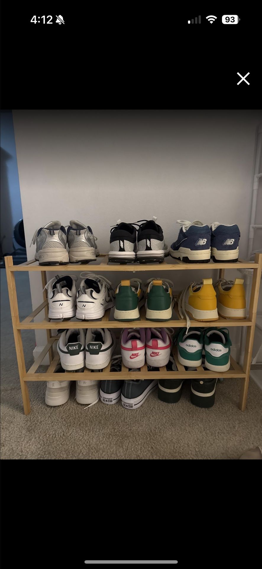 3-Tier Bamboo Shoe Rack Stackable Organizer - photo 5