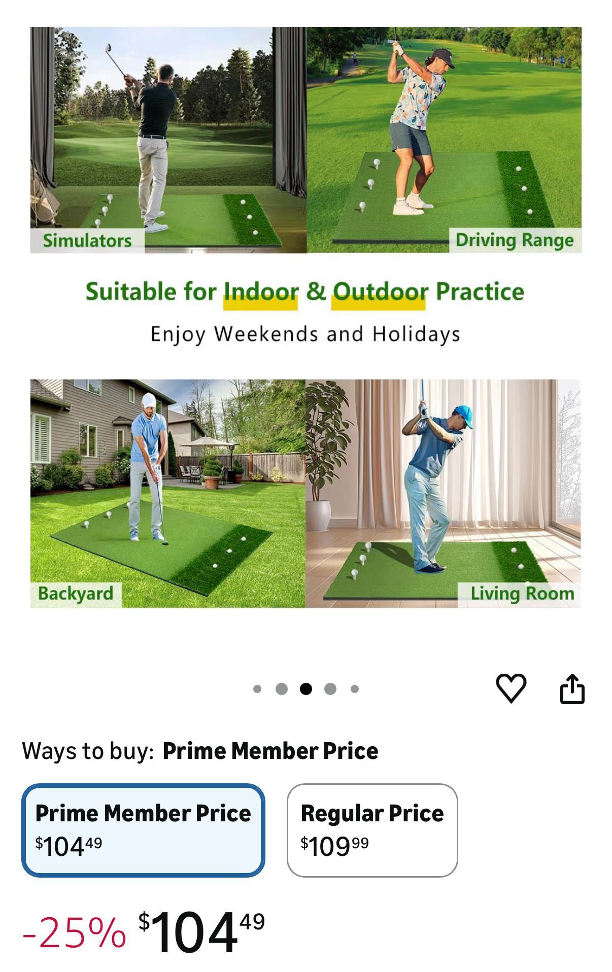 6ftx6ft Golf Chipping Game Set with Mat, Clubs, and Balls - photo 5
