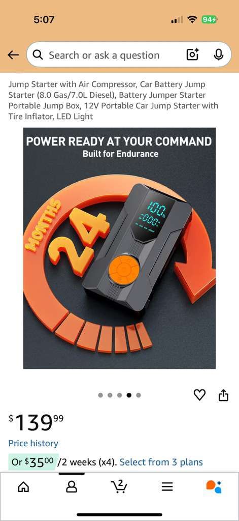 4000 AMP Jump Starter and Air Compressor - photo 5