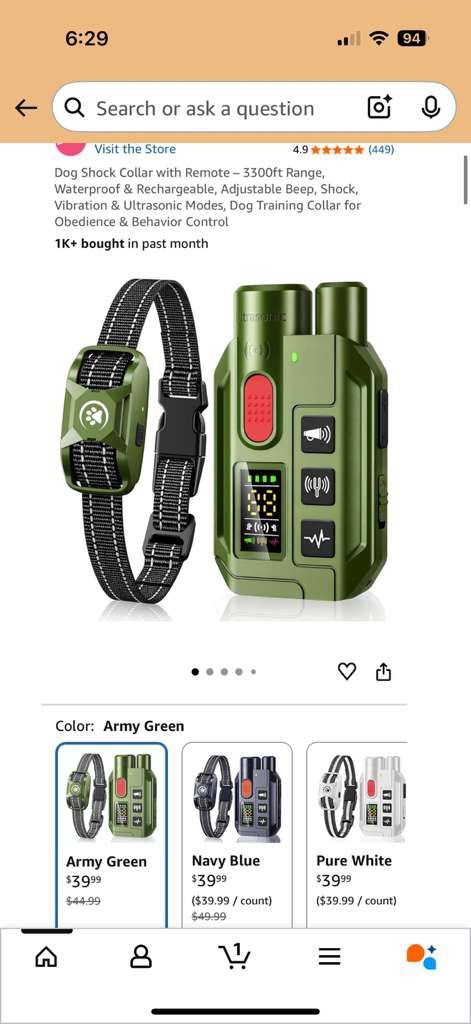 Dog Shock Collar with Remote – 3300ft Range - photo 2