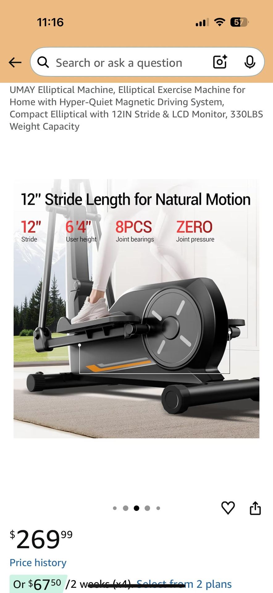 Elliptical Machine with Magnetic Driving System & LCD Monitor - photo 5