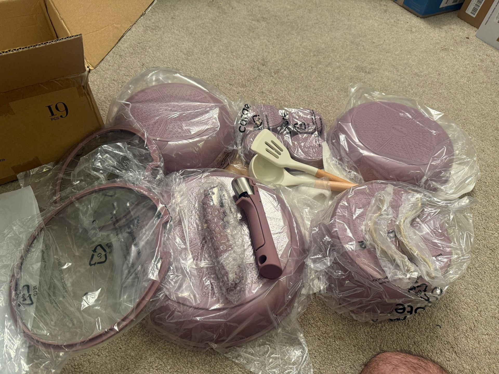 Ceramic Non-Stick Cookware Set with Removable Handle - photo 4