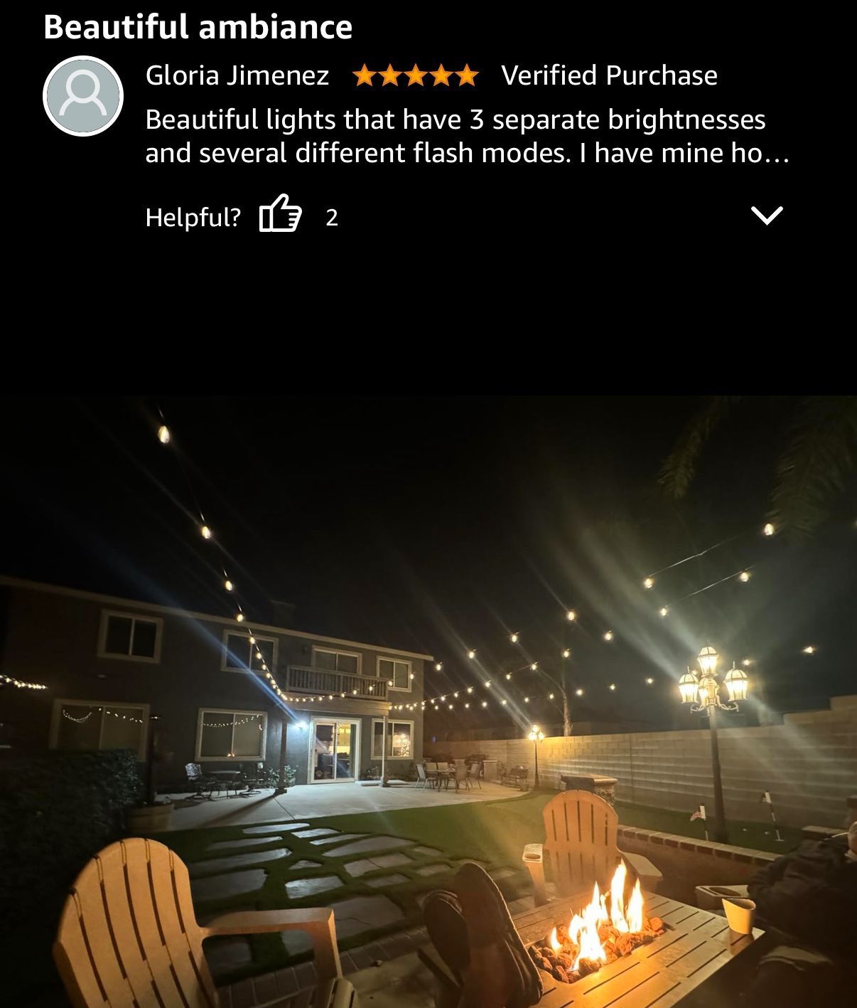 120FT LED Outdoor String Lights with Dimmer and Timer
