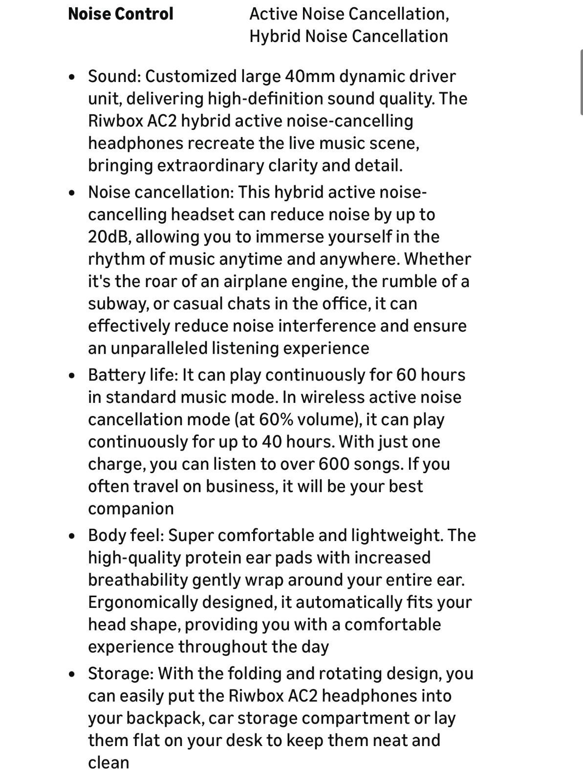 Hybrid Active Noise Cancelling Wireless Bluetooth Headphones - photo 4
