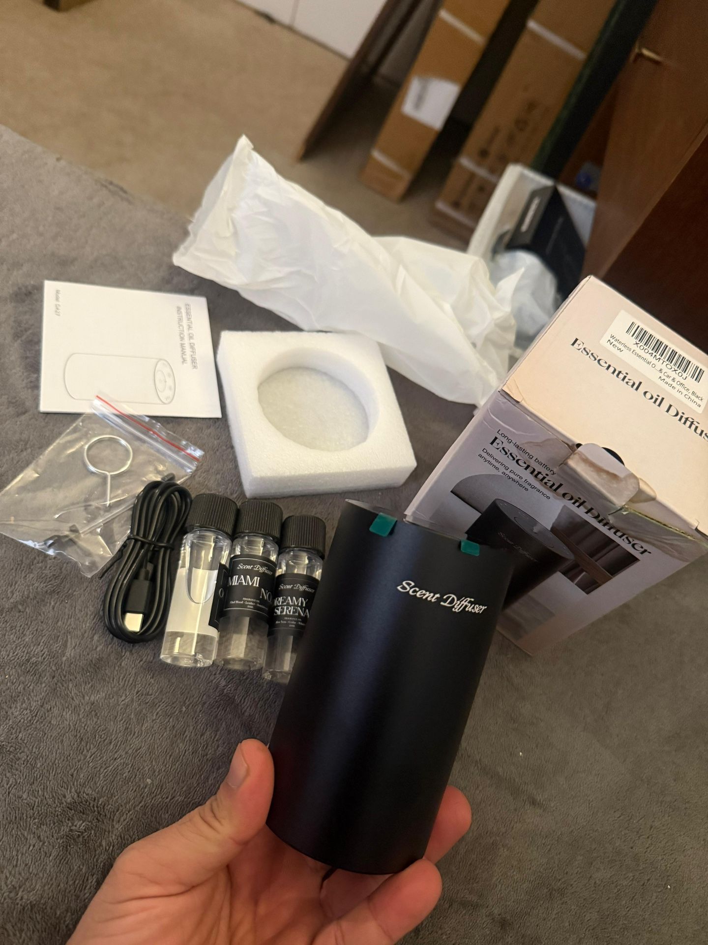 Waterless Essential Oil Diffuser Starter Kit with 3 Oils - photo 2