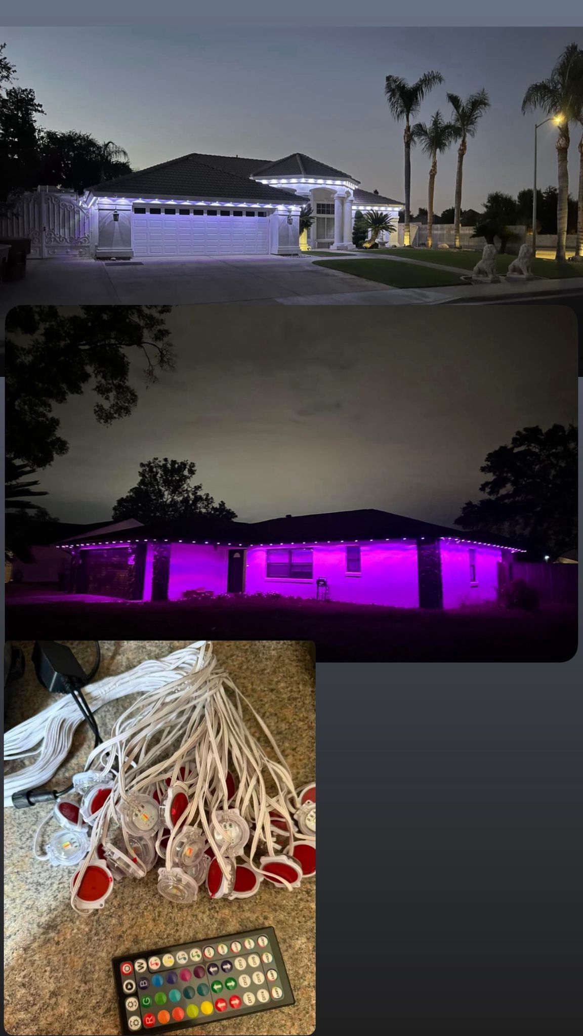 100FT Permanent Outdoor Smart RGB LED Lights