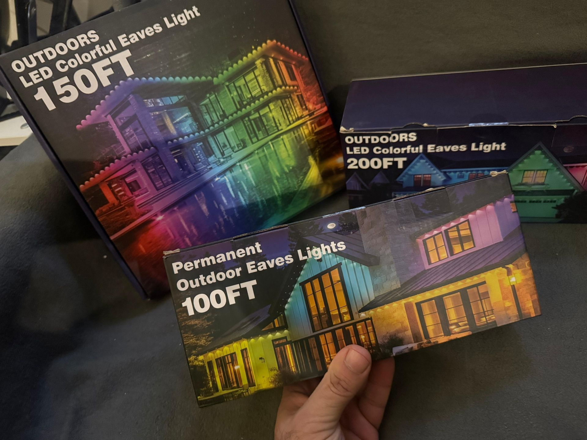 100FT Permanent Outdoor Smart RGB LED Lights - photo 2